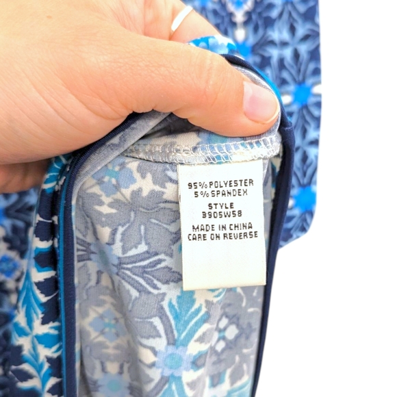 Max Studio Summer Dress Patterned Blue Women's Size Medium - Picture 3 of 5